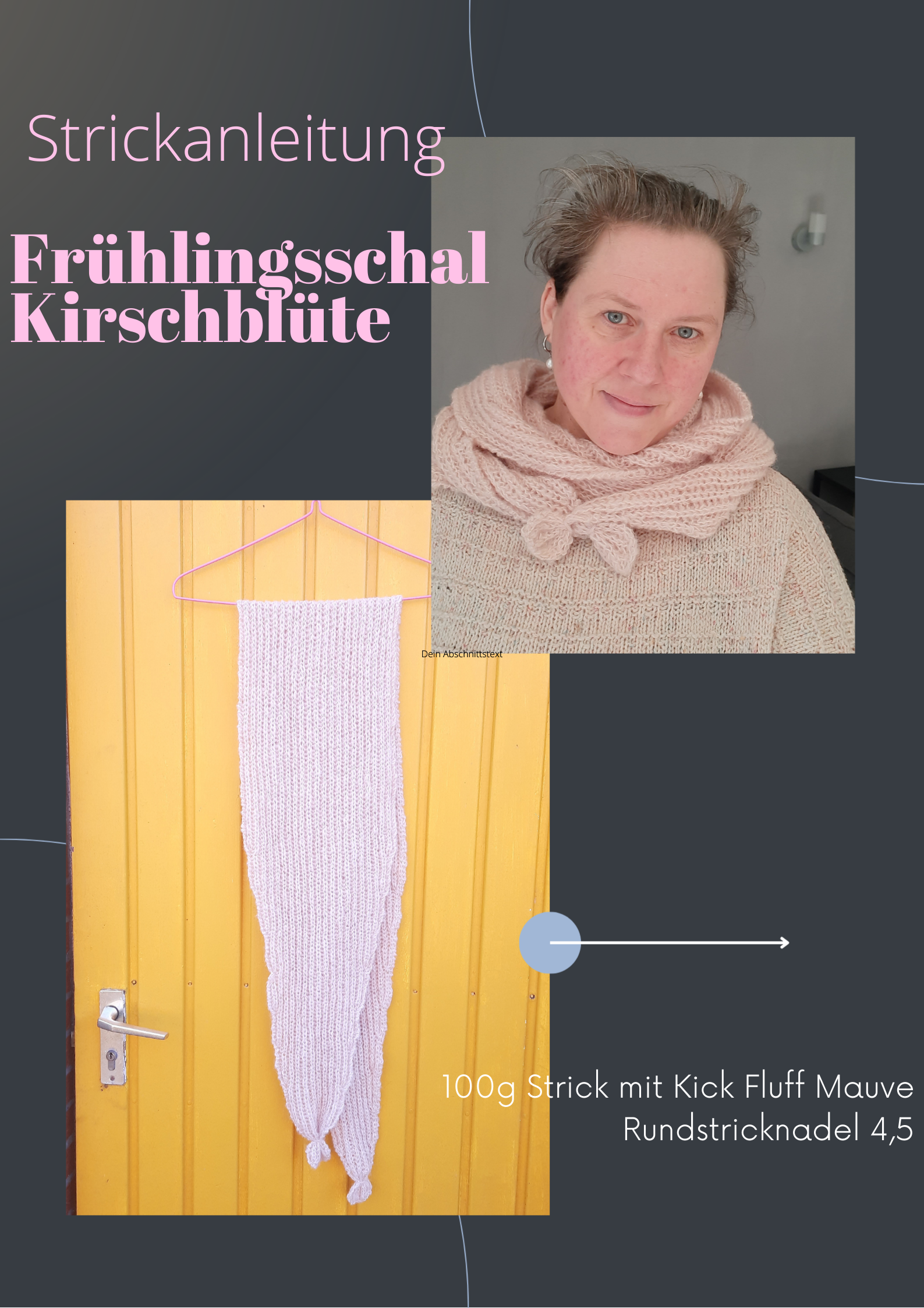 Frühlingsschal Kirschblüte Strickanleitung